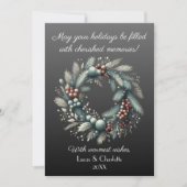 Moderne krans in Scandinavische stijl, tegen een g Feestdagenkaart (Voorkant)