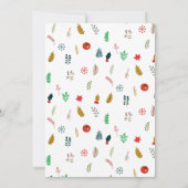 Moderne krans minimaal gebladerte Kerstvakantie Kaart (Achterkant)