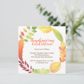 Moderne krans Oranje val laat Thanksgiving Kaart (Staand voorkant)