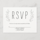 Moderne krans rustieke bruiloft RSVP briefkaarten (Voorkant)