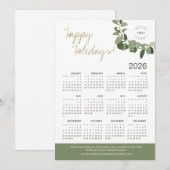 Moderne krans Uw Logo hier 2025 Kalender Feestdagenkaart (Voorkant / Achterkant)