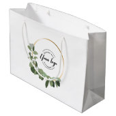 Moderne Krans Uw logo hier Aangepaste Feestdagen Groot Cadeauzakje (Achterkant Gekanteld)