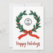 Moderne krans voor uw Logo Prettige feestdagen (Voorkant)