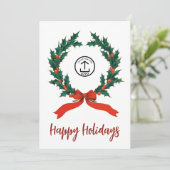 Moderne krans voor uw Logo Prettige feestdagen (Staand voorkant)