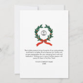 Moderne krans voor uw Logo Prettige feestdagen (Achterkant)