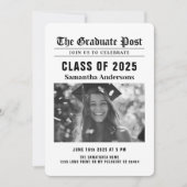 Moderne krant Afstuderen foto Kaart (Voorkant)