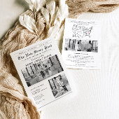 Moderne krant bewegende aankondiging