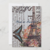 moderne krantendrukker frankrijk Eiffel Tower Pari Kaart (Voorkant)