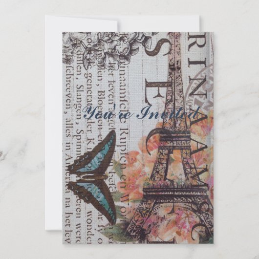 moderne krantendrukker frankrijk Eiffel Tower Pari Kaart (Voorkant)