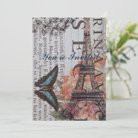 moderne krantendrukker frankrijk Eiffel Tower Pari Kaart (Staand voorkant)