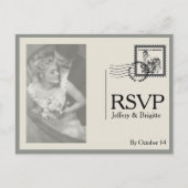  moderne krantenstijl bruiloft briefkaart (Voorkant)