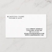 Moderne krijt van Chalkboard. Visitekaartje (Achterkant)