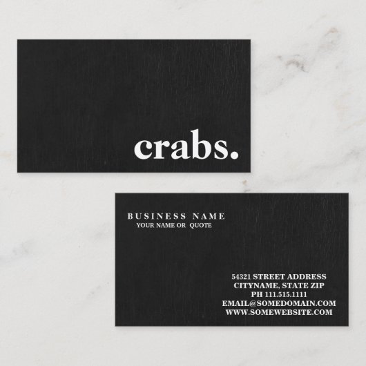 Moderne krijt van Chalkboard. Visitekaartje (Voorkant / Achterkant)