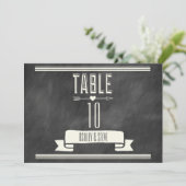 MODERNE KRIJTBOARD TAFEL NUMMERS KAART (Staand voorkant)