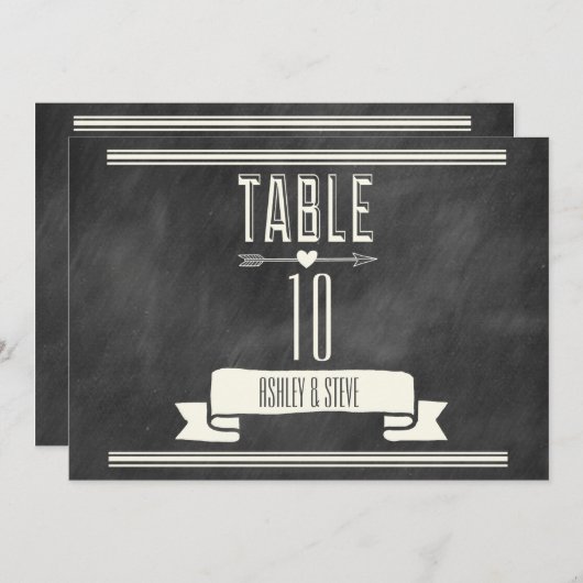 MODERNE KRIJTBOARD TAFELNUMMERS (Voorkant / Achterkant)