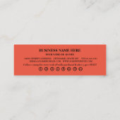 Moderne krijtbord hond walker loyaliteit ponskaart mini visitekaartje (Achterkant)