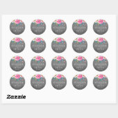 Moderne krijtbord rustieke bloemenbruiloft Sticker (Vel)