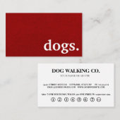 Moderne krijtbordhonden. loyaliteitenkaart visitekaartje (Voorkant / Achterkant)
