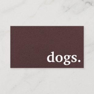 Moderne krijtbordhonden. loyaliteitenkaart visitekaartje