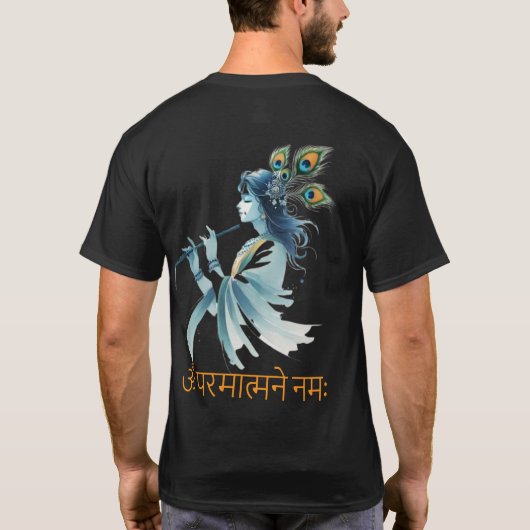 Moderne Krishna print T-shirts – Blend of Traditio (Achterkant)