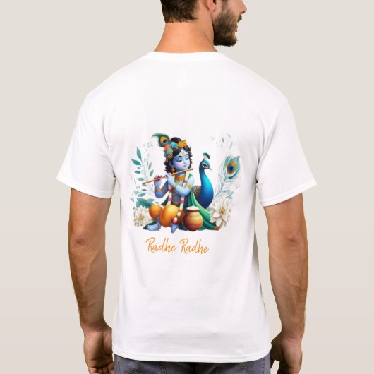 Moderne Krishna print T-shirts – Blend of Traditio (Achterkant)