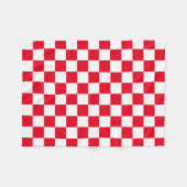 Moderne Kroatische rode controleerpatroonbundel Fleece Deken (Voorkant (Horizontaal))