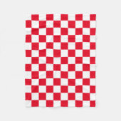 Moderne Kroatische rode controleerpatroonbundel Fleece Deken (Voorkant)