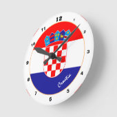 Moderne Kroatische vlag, Kroatië trendy Home / des Ronde Klok (Hoek)