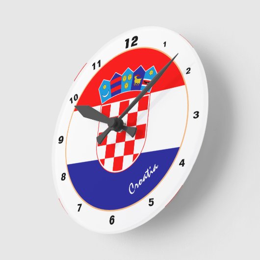 Moderne Kroatische vlag, Kroatië trendy Home / des Ronde Klok (Hoek)