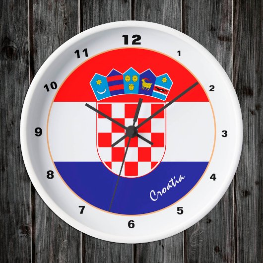 Moderne Kroatische vlag, Kroatië trendy Home / des Ronde Klok