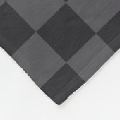 Moderne Kroatische zwarte grijze controleerpatroon Fleece Deken (Hoek)