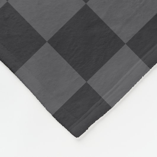 Moderne Kroatische zwarte grijze controleerpatroon Fleece Deken (Hoek)