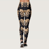 Moderne krokodillenpatroon in roos goud en zwart leggings (Achterkant)