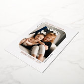 Moderne kromme Lijst - Minimale kerstdagen Folie Feestdagenkaart (Gedraaid)