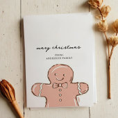Moderne Kruidkoekmannetje Prettig Kerstfeest Feestdagenkaart