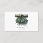 Moderne kruidkundige opknoping gedroogde Planten Visitekaartje (Voorkant)