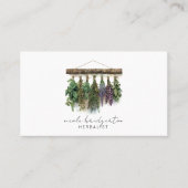 Moderne kruidkundige opknoping gedroogde Planten Visitekaartje (Voorkant)