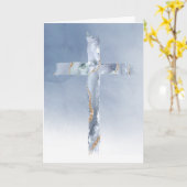 moderne kruis religieus kaart (Gele Bloem)