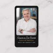 Moderne Kruisfoto Begrafenis Gebed Kaart Visitekaartje (Voorkant)