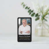 Moderne Kruisfoto Begrafenis Gebed Kaart Visitekaartje (Staand voorkant)