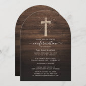 Moderne kruisrustieke religieuze bevestiging kaart (Voorkant / Achterkant)