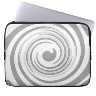 Moderne krullen in grijze laptophoes laptop sleeve