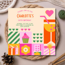 Moderne Kubische neonvolwassen verjaardag