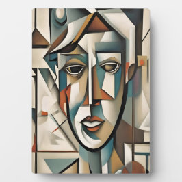 Moderne kubistische portretten Abstracte kunst Fotoplaat