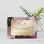 Moderne Kühne Abstracte Cassis Wijn Uitstel Kaart (Staand voorkant)