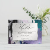 Moderne Kühne Abstracte Orchidee Aquamarijn Uitste Kaart (Staand voorkant)