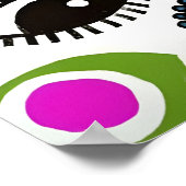 Moderne Kunst Abstract Elegant Geometrisch Minimal Poster (Hoek)