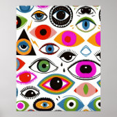 Moderne Kunst Abstract Elegant Geometrisch Minimal Poster (Voorkant)