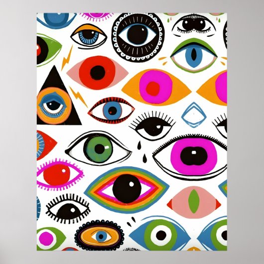 Moderne Kunst Abstract Elegant Geometrisch Minimal Poster (Voorkant)