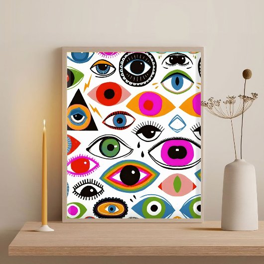 Moderne Kunst Abstract Elegant Geometrisch Minimal Poster